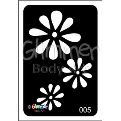 Glitter tattoo 005 Cascading Flower Pack Of 5  Glitter tattoo 005 Cascading Flower Pack Of 5